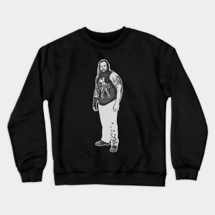 Bray Wyatt Wide On Black - Simple Engraved Crewneck Sweatshirt